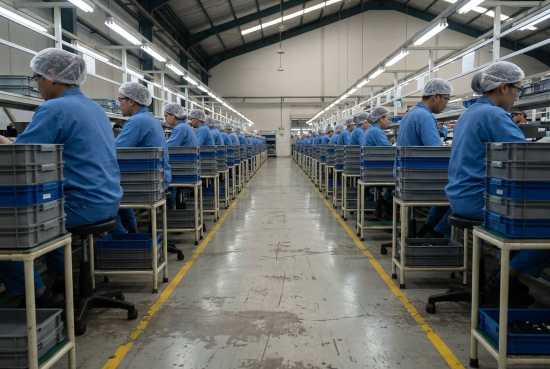 Lini perakitan di kawasan industri Jawa Barat